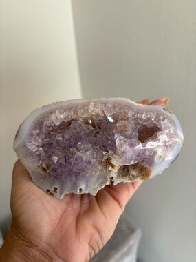 Natural Lavender Amethyst Geode Slice